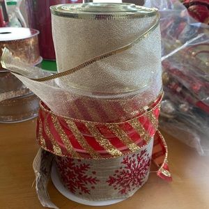 Used Christmas ribbons